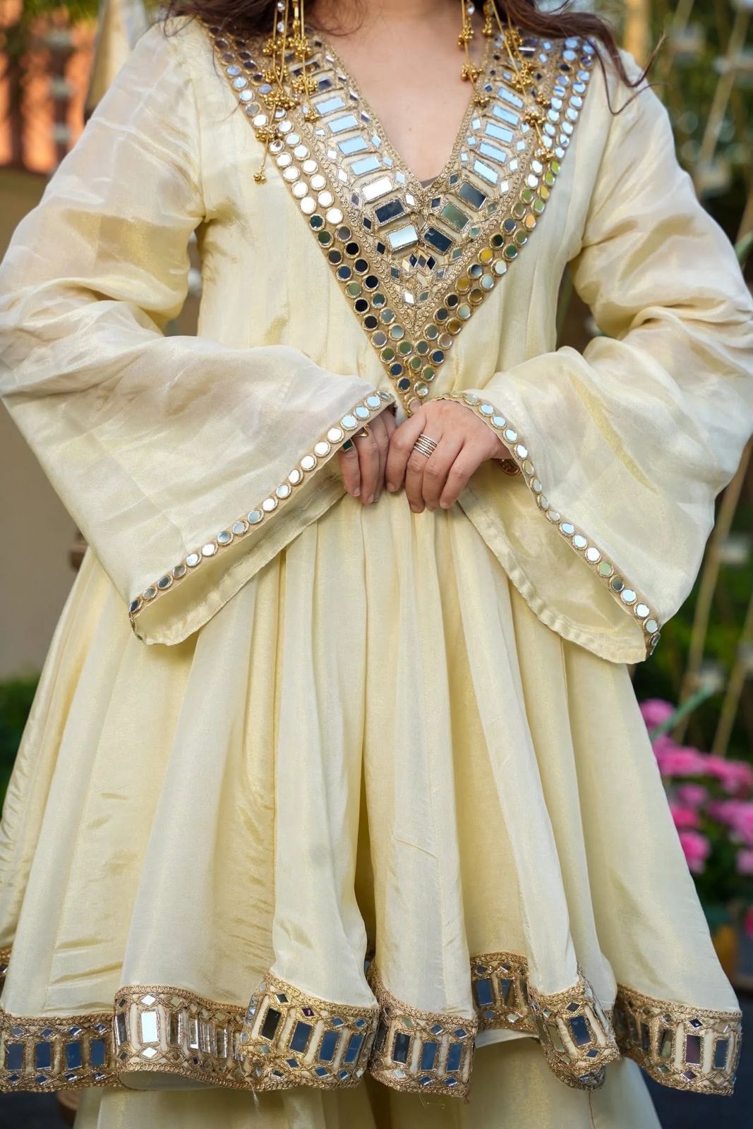 Festival Special Chinon Silk Mirror Work Set (3)